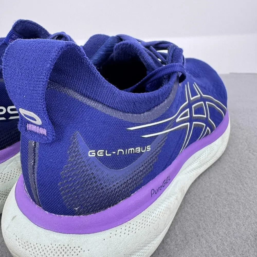 ASICS GEL Nimbus 25 Shoes‎ Womens Size 9.5 Blue Purple Running Sneakers 1012B356